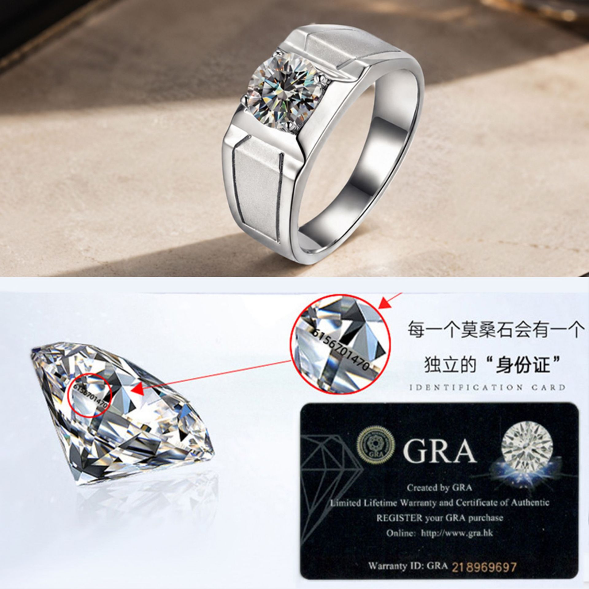 Hot selling s925 sterling silv - Moissanite Engagement Ring 1 Carat review and price