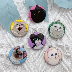 10pcs cartoon animal cat ename - Earrings review and price