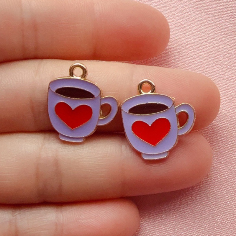 12pcs Colorful Drip Oil Love C - Earrings review and price