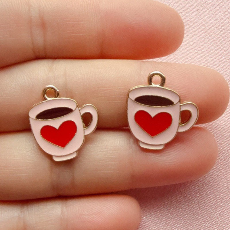 12pcs Colorful Drip Oil Love C - Earrings review and price