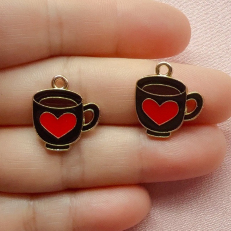 12pcs Colorful Drip Oil Love C - Earrings review and price