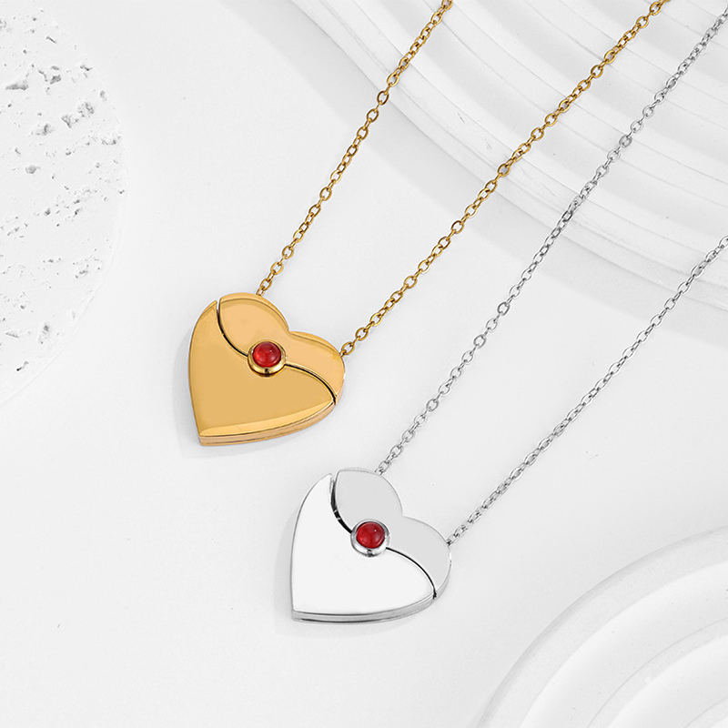 Letdiffery Personalized Heart  - Heart Locket Necklace Photo review and price