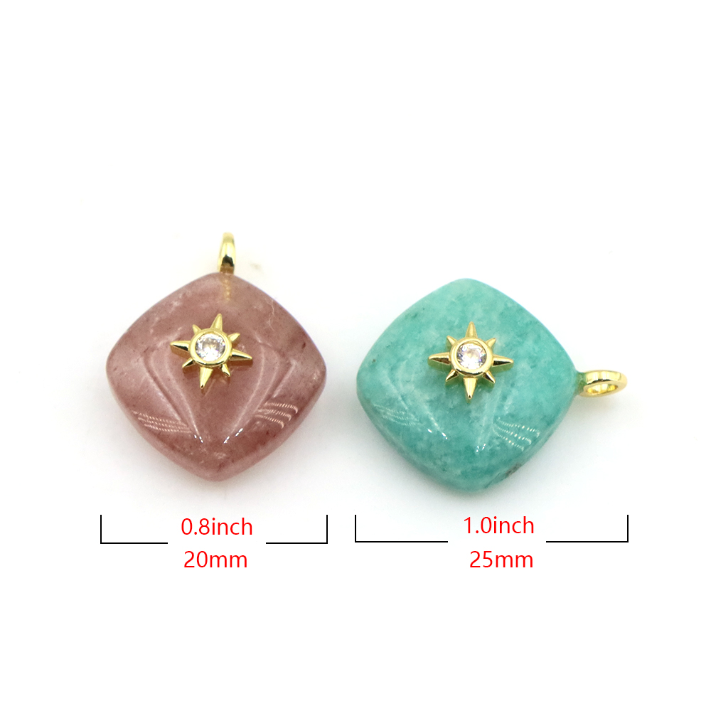 Geometric Shape Crystal Natura - Crystal Pendant Necklace Natural Stone review and price