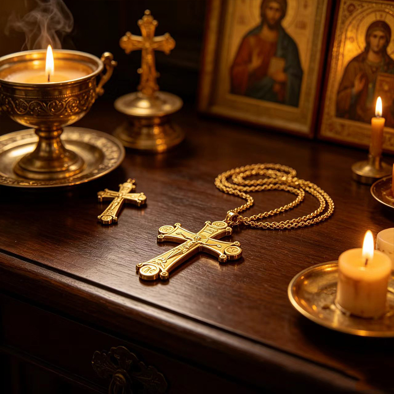 Premium Orthodox Crucifix Neck - Cross Pendant Necklace Gold review and price