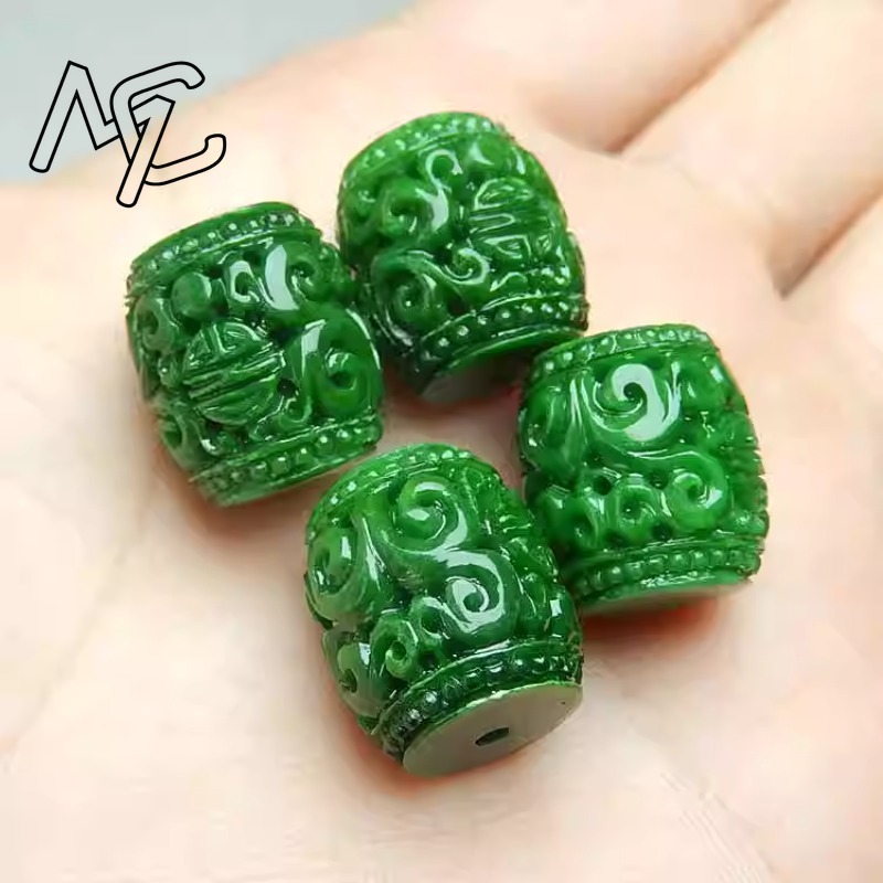5pc Natural Green Jade Carving - Bracelets review and price