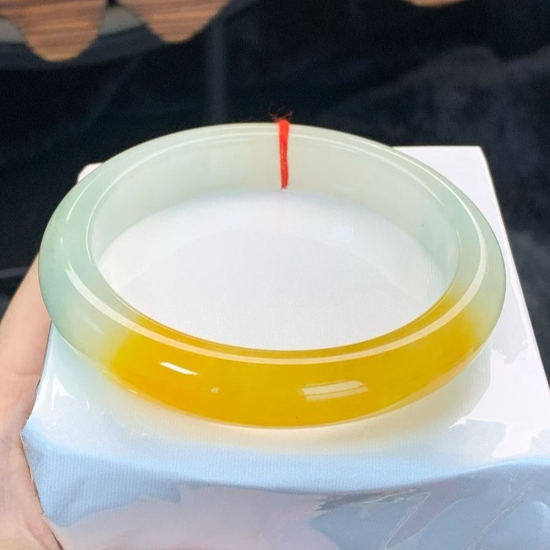 Yellow jadeite bracelet, natur - Bracelets review and price