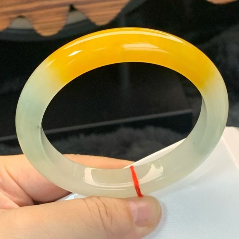 Yellow jadeite bracelet, natur - Bracelets review and price