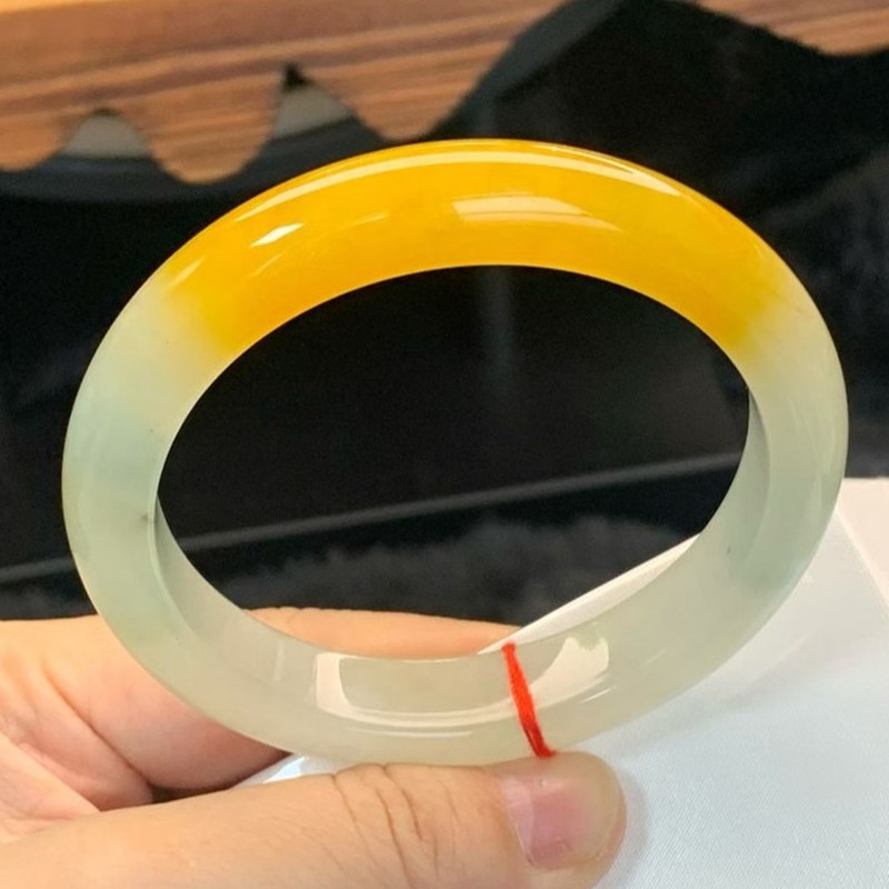 Yellow jadeite bracelet, natur - Bracelets review and price