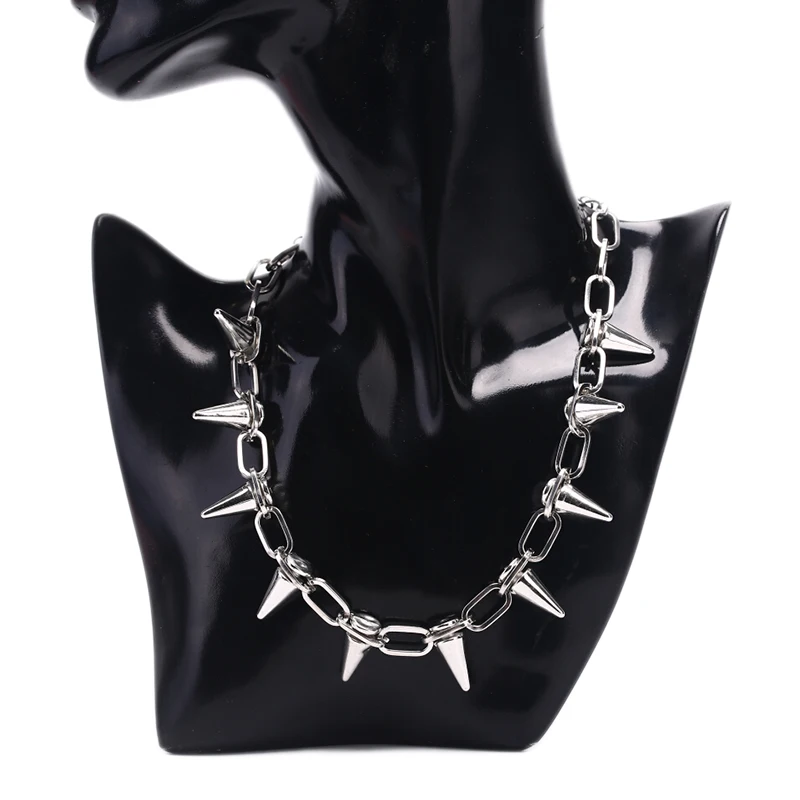 Goth Rock Biker Spike Rivet Co - Goth Punk Spike Choker review and price