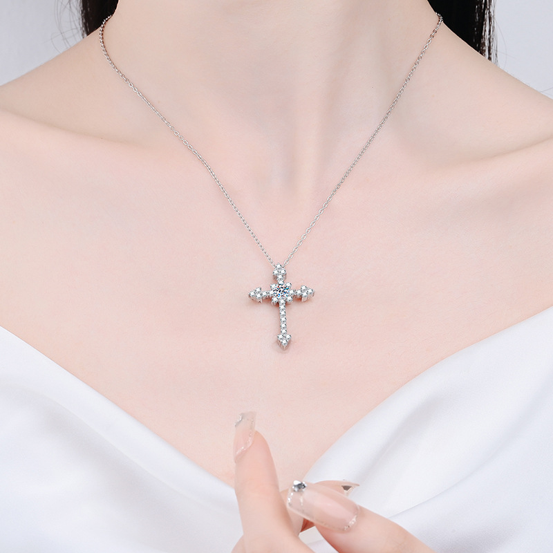 LioraGem Platinum PT950 Full-D - Cross Pendant Necklace Gold review and price