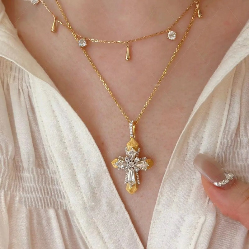 Vintage Vatican Cross Pendant  - Cross Pendant Necklace Gold review and price