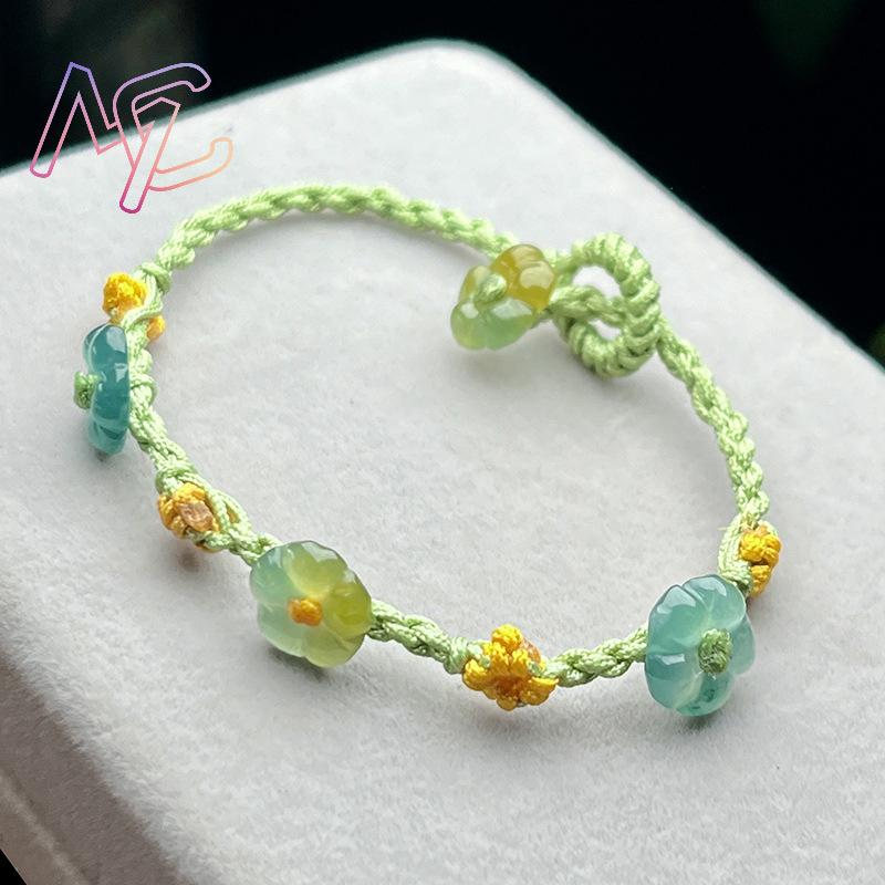 Myanmar Jadeite Flower Bracele - Bracelets review and price