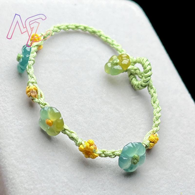 Myanmar Jadeite Flower Bracele - Bracelets review and price
