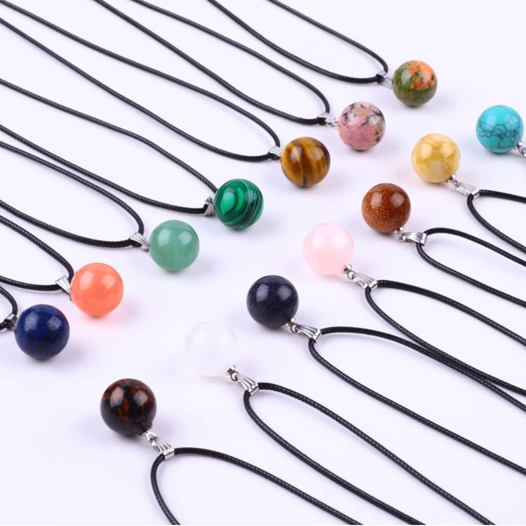 20pcs/ Bag 14mm  Natural Stone - Crystal Pendant Necklace Natural Stone review and price