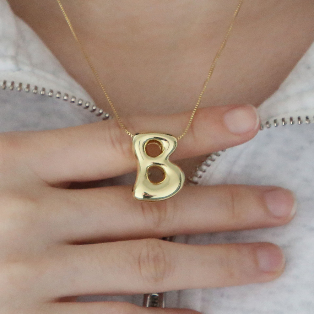 Creative A-Z Balloon Bubble Le - Initial Letter Necklace 18K Gold review and price