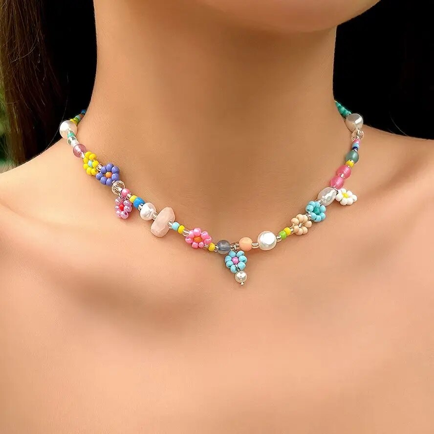 Boho Simple Beads Imitation Pe - Pearl Choker Necklace Vintage review and price