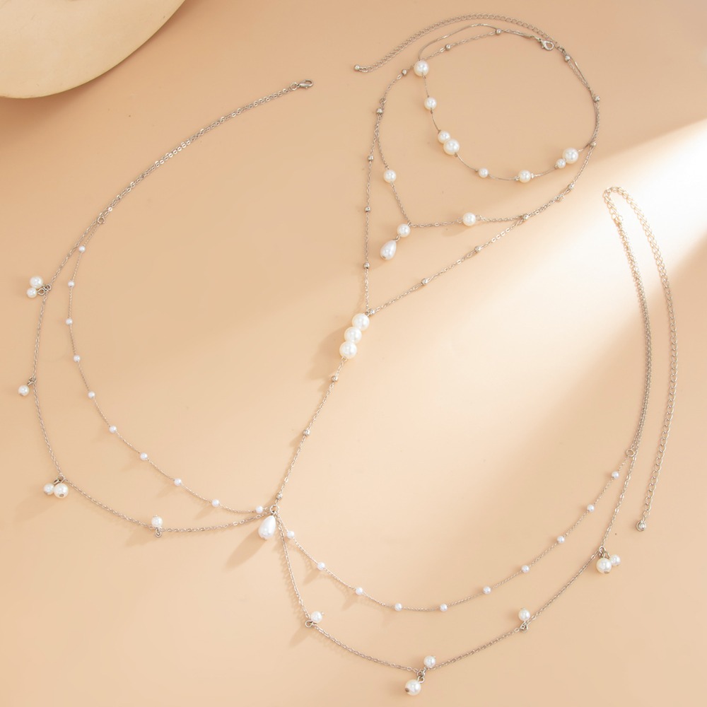 Multi Layer Imitation Pearl Ne - Body Jewelry review and price