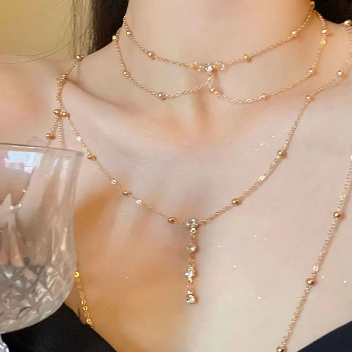 Sexy Aesthetic Multi-layer Spa - Layered Pendant Necklace Aesthetic review and price
