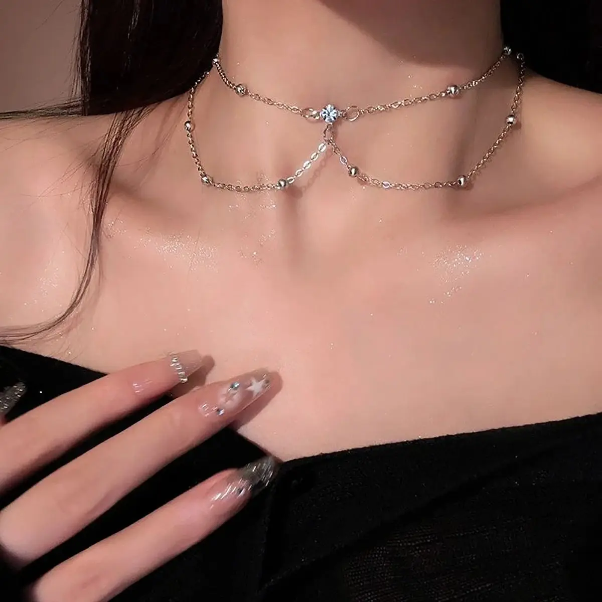 Sexy Aesthetic Multi-layer Spa - Layered Pendant Necklace Aesthetic review and price