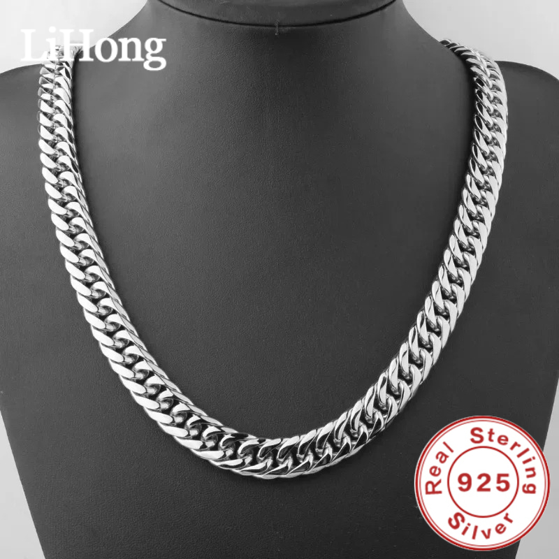 925 Sterling Silver 45-60cm 10 - Cuban Link Chain 12Mm review and price