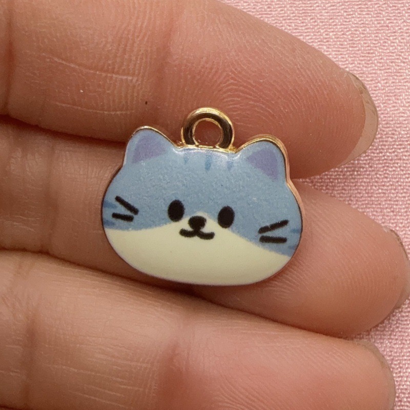 12pcs Printed Cat Head Alloy D - Earrings review and price
