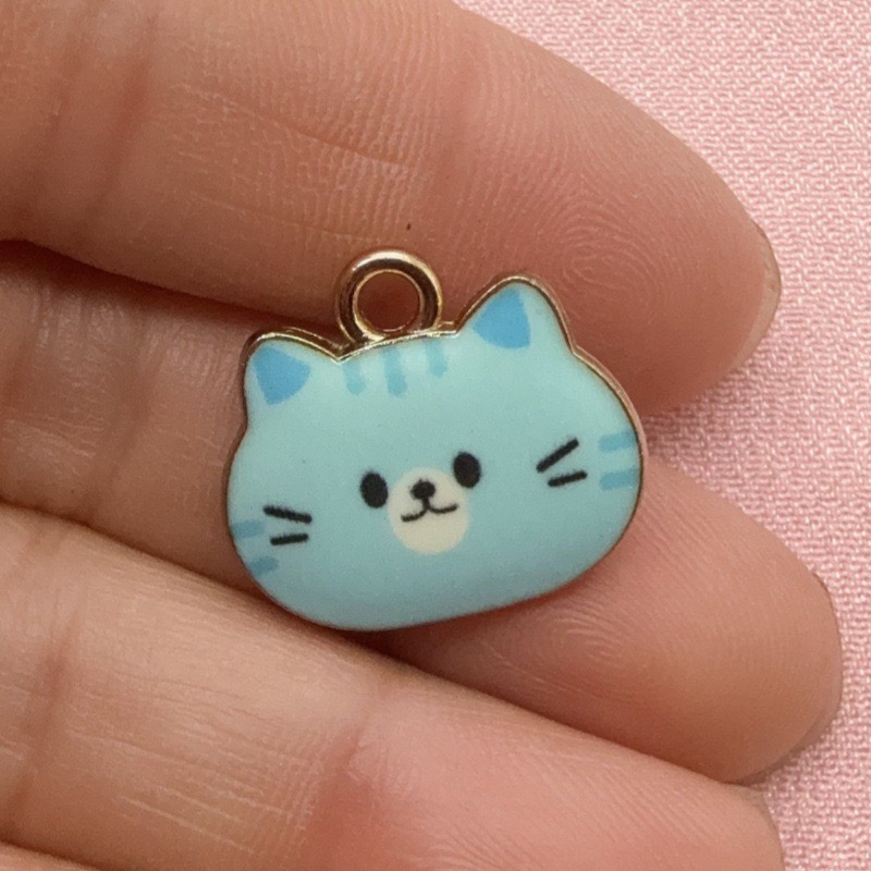 12pcs Printed Cat Head Alloy D - Earrings review and price