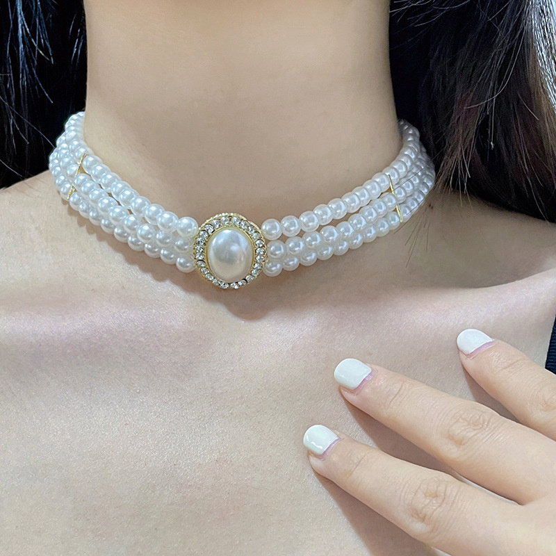 Luxury Vintage Three-layer Imi - Pearl Choker Necklace Vintage review and price