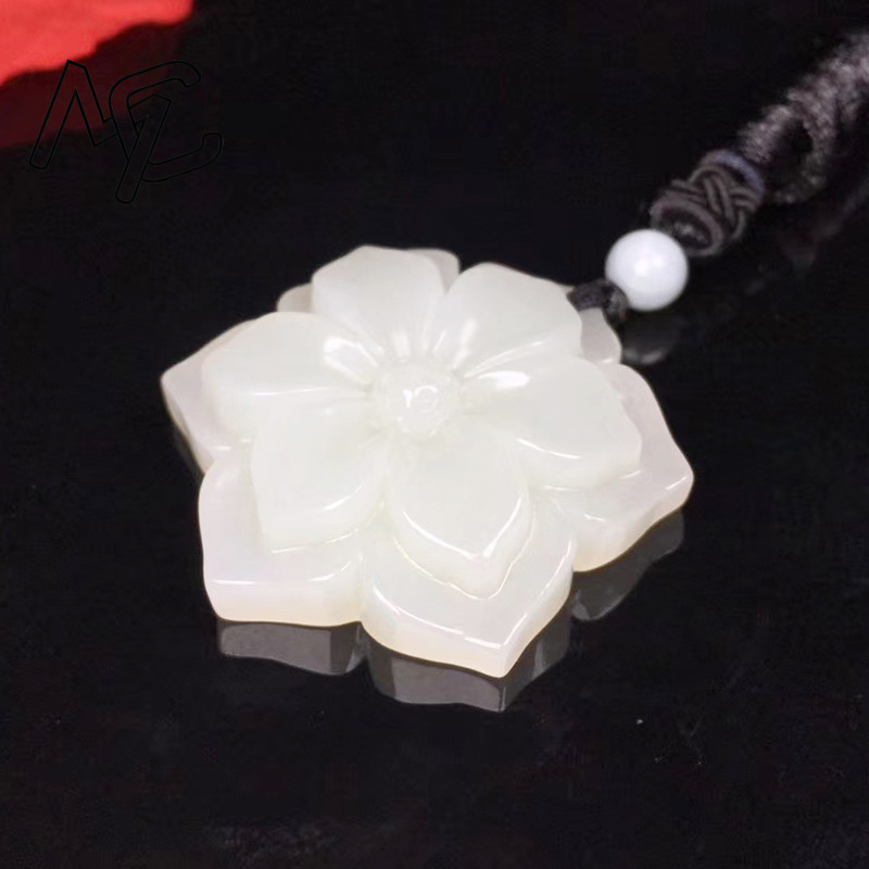 Natural Chinese White Jade Pen - Necklaces review and price