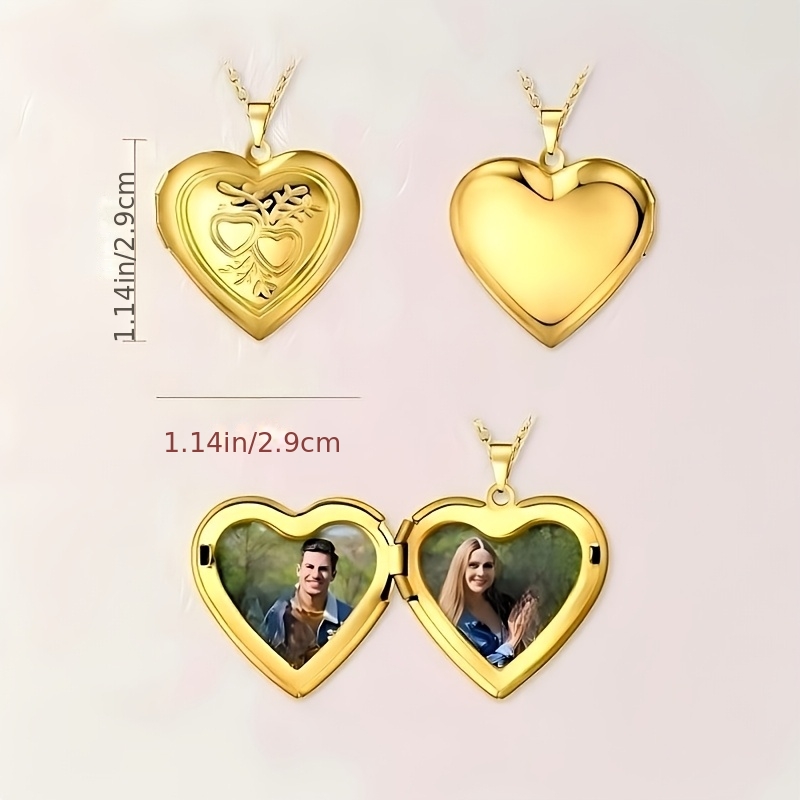 Custom 1/2 Photo Necklace Hear - Heart Locket Necklace Photo review and price
